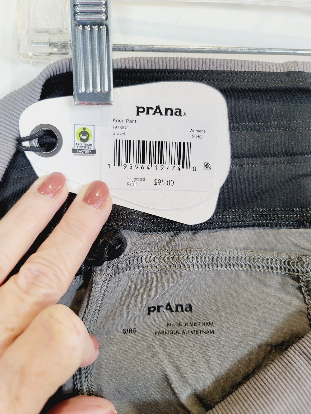 Prana Gravel Koen Pant in Light Gray, Size Small - Picture 3 of 3
